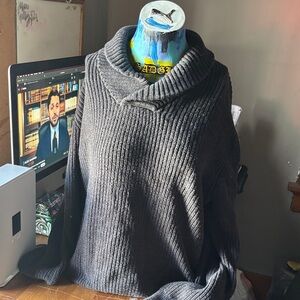 Men's Black Turtleneck Sweater